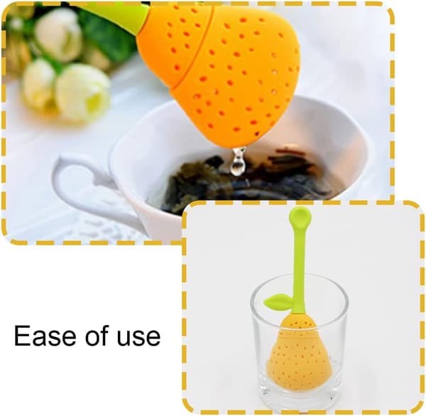 Te-si Aftagelig Te-infuser Innovativ til Tekander Kopper til Udblødning af Løs Te (gul)