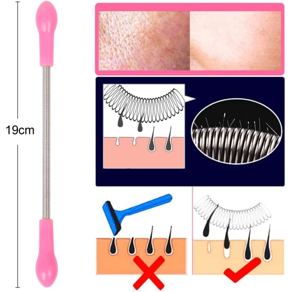 Ansiktshårborttagningsmedel - Spring Epilator Tool för snabb hårborttagning - Effektivt trådningsalternativ