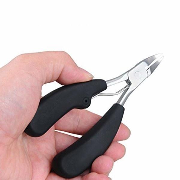 1 st Nagelbandsnång Hållbar nagelklippare i rostfritt stål manikyrverktyg（svart）