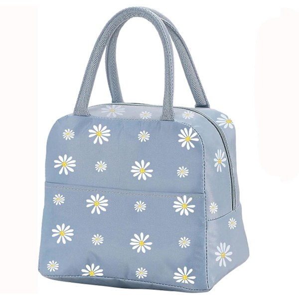 1 bärbar lunchväska, antisugande lunchväska, marguerite picknickväska, toteväska, isolerad lunchväska