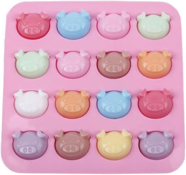 Silikonform för isbitar Dachshund Pig Mould Ice Cube Maker Tool 16 kuber 2 stycken