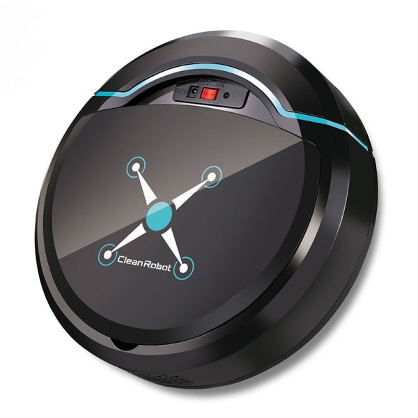 Automatisk robotdammsugare USB-laddningsbar sopmaskin hushållsintelligent rengörare hushållssugrobotrengörare 22,8 cm (svart) Black