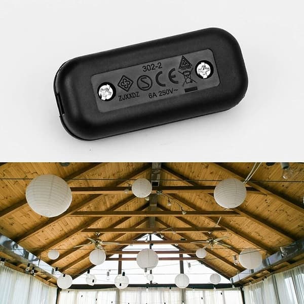 Vippekontakt, 4 stk. Inline Bipolar Switch Inline Ledningskontakt 6A, 250V Vippekontakt til små apparater eller lamper (sort)
