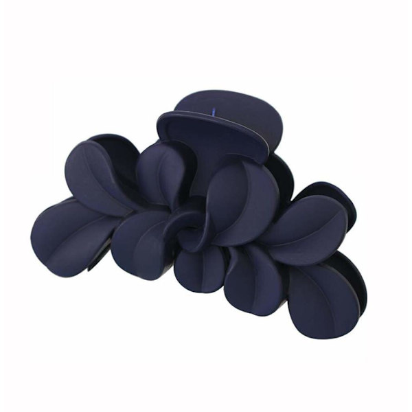 1 st 13 cm / 5 tum plastblad hårklo klämmor tallklämma twist hästsvanshållare (mörkblå)