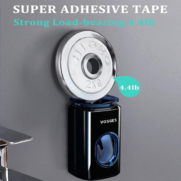 Automatisk tandpasta-squeezer, hjemmevæghylde, uperforeret citrus-squeezer White