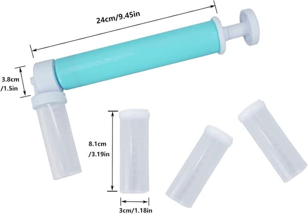 Kagedekorations Airbrush Håndsprøjte, Håndsprøjtepumpe med 4 Sprayflasker