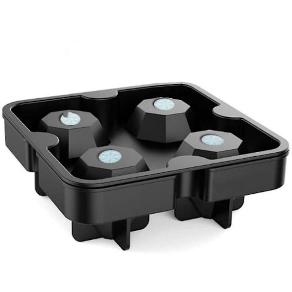 Diamantformad iskubbricka i silikon, 5 cm, 4-pack