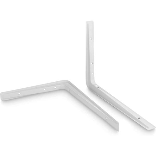 4 st väggmonterade hyllor, 320 x 220 mm / 12,6 '' x 8,7 '' Vägg- och väggstöd, för klassisk stilhylla - Vit White