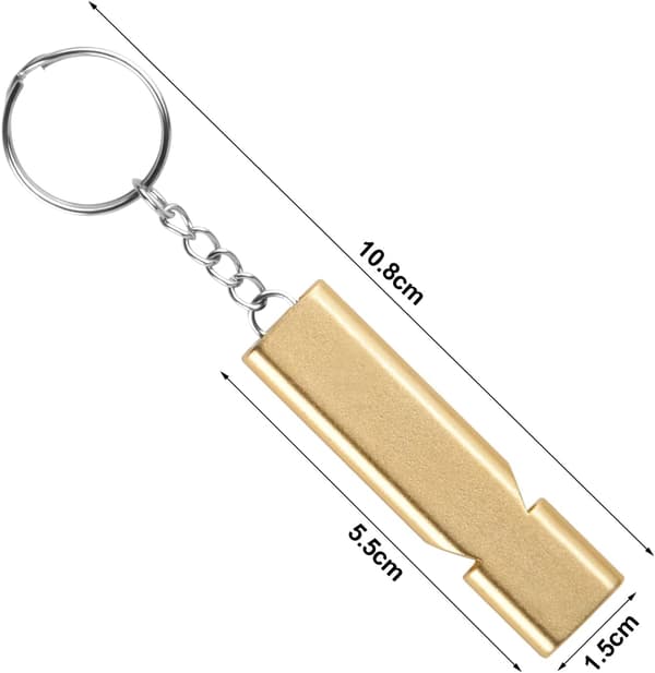 3-pack aluminiumlegering utomhus överlevnad visselpipa dubbelrör högfrekvent visselpipa