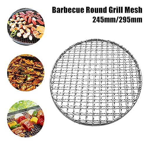 Rund kølestativ-BBQ rustfrit stål grill rund grillnettråd - rist picnicnet (245 mm) 245mm