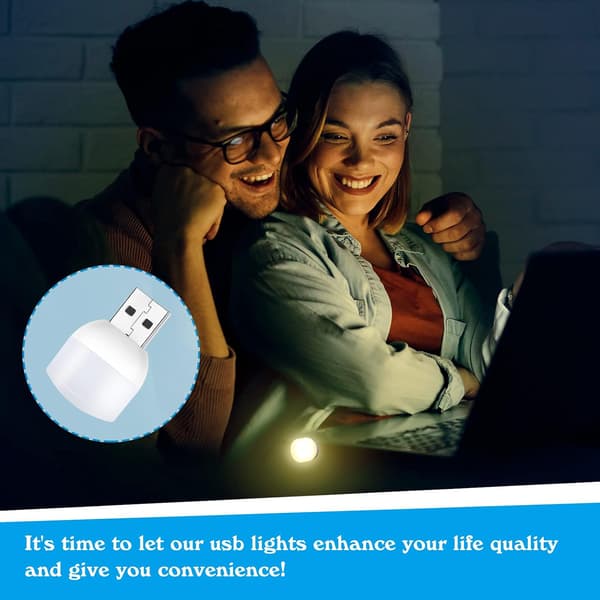 16 stk. USB-hjemmenattlys LED plug-in bærbart omgivelseslys (varmhvit)