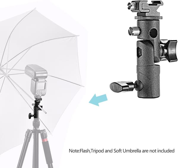 2 stk Profesjonell Universal E Type Kamera Blits Speedlite Feste Svingbar Lysstativ Brakett