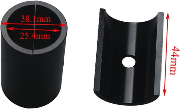 1 pari pyörän ohjaustangon sovitin 25,4 - 31,8 mm ohjaustangon sovitin alumiiniseos, musta