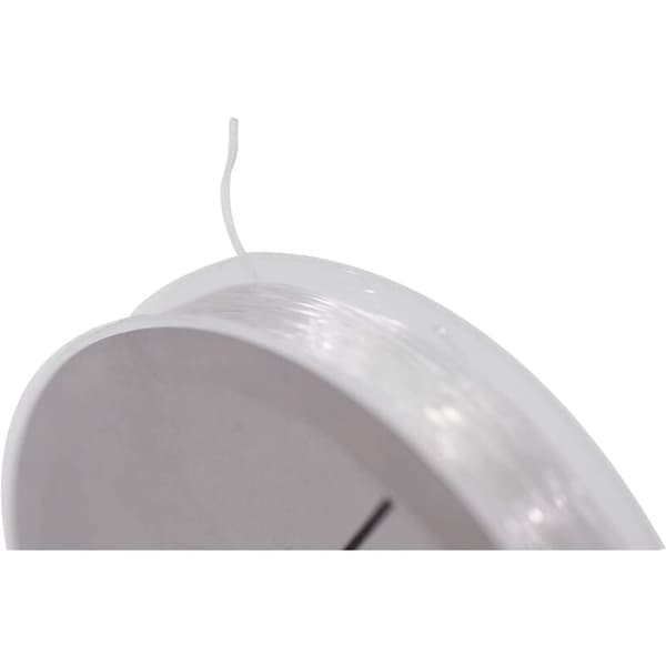 20 m spole med elastisk og sterk tråd 0,5 mm Gjennomsiktig