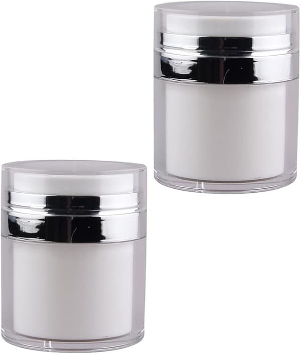 30 ML 2-pack tomma kosmetiska burkar behållare påfyllningsbara luftfria lotionburkar med lock 30ml