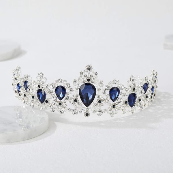 Prinsesse Tiara Bryllupskrone Brudetiara med Krystaller til Ball