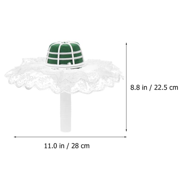 2 stykker blomsterbuketholder brudebuketholder håndtag blomsterskum (hvid, låg tilfældig farve) white