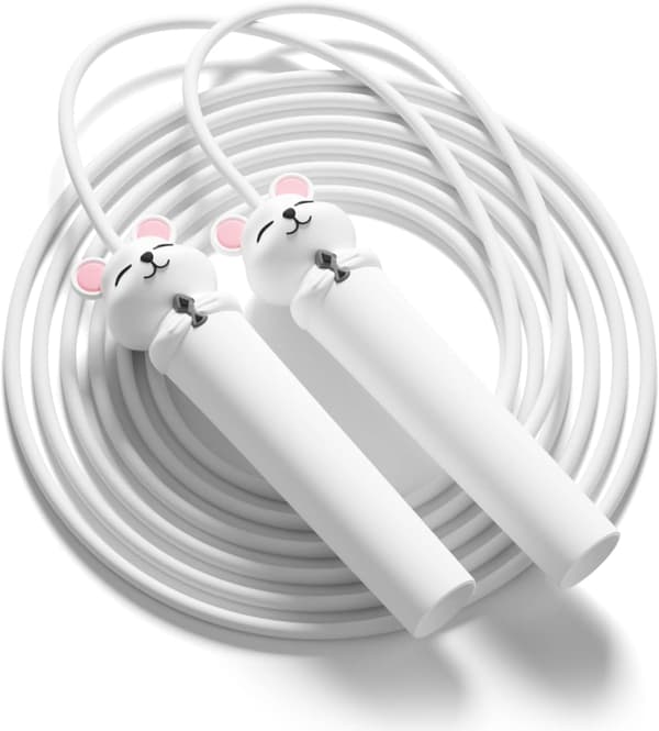 Barn Hopprep Hopprep Justerbart Hopprep och Trasselfritt, PVC Hopprep (Vit) White