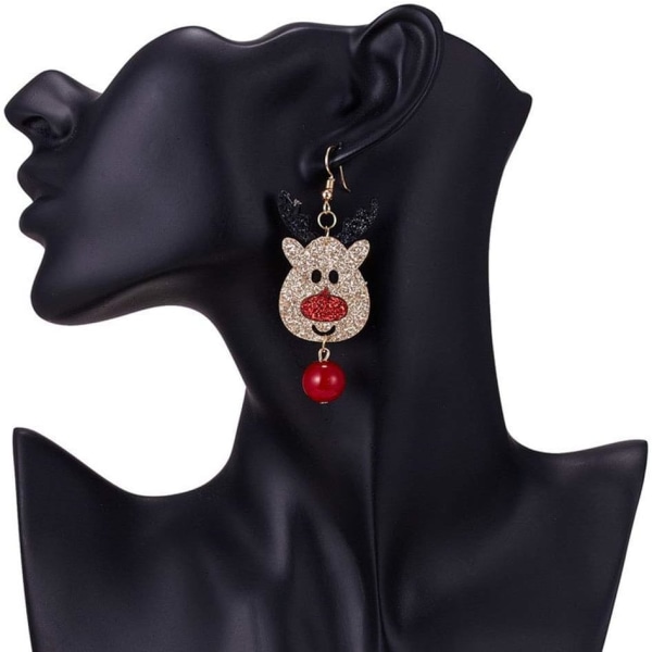 Juloklapp örhänge krokhänge accessoarer (A, stil) 2 stycken color 2