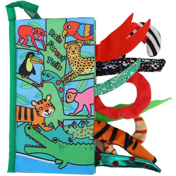 Soft Cloth Senses 3D Tail Ripstop Book Animal Tail Cloth Toys (Rainforest) color 2