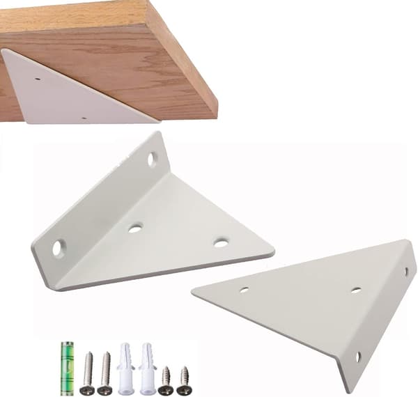 Heavy Duty Triangle Hidden Shelf Bracket Triangle Steel Shelf Bracket 2pcs