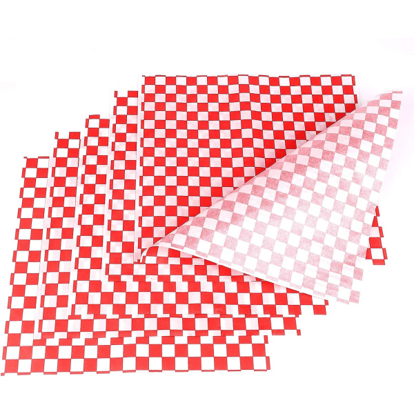 100 ark 28 x 26 cm papper Deli smörgåspapper Hamburgare förpackningspapper