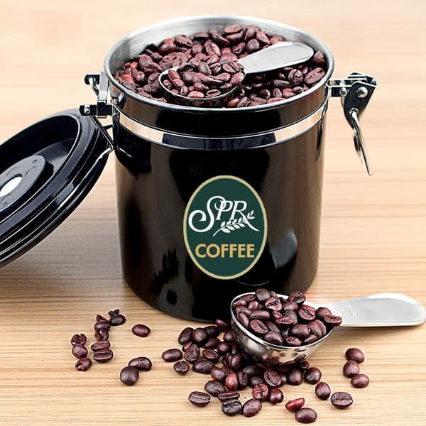 Kaffeskje-distributør i 18/8 rustfritt stål, kort håndtak (30 ml)