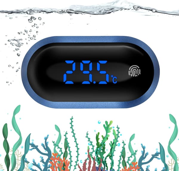 Akvarietermometer med berøringsskjerm, LED digitalt vanntemometer
