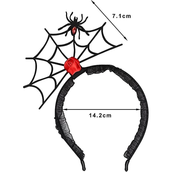 Halloween Cosplay Barnklämmor (Magisk Hatt B + Röd Diamant Röd Ros Spindel A) 2 st