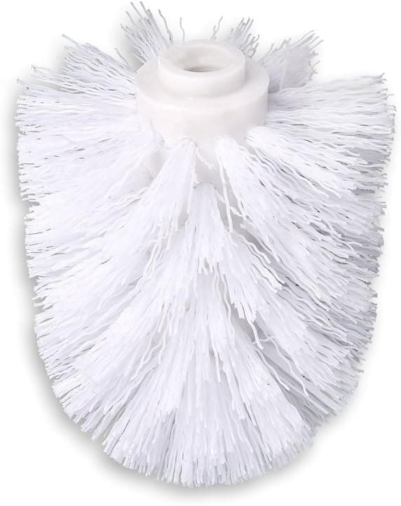 6 stk toalett erstatningsbørster diameter 8 cm White