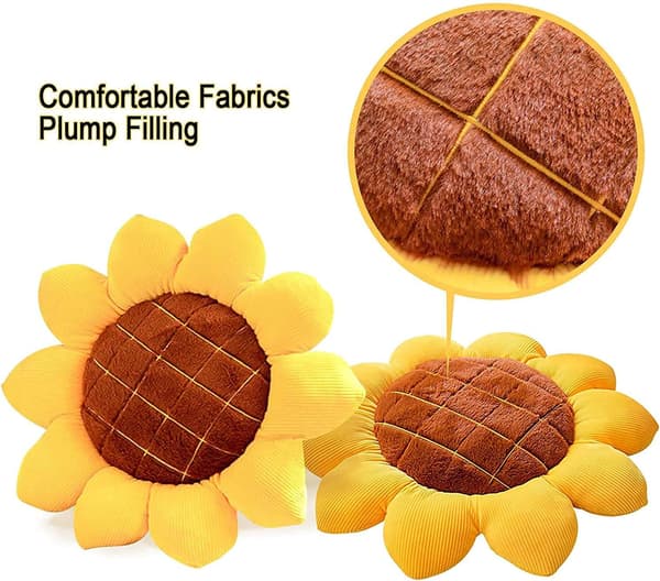 Soffa Daisy Blomsterkudde Stolskudde Heminredning (Solros, 40cm)