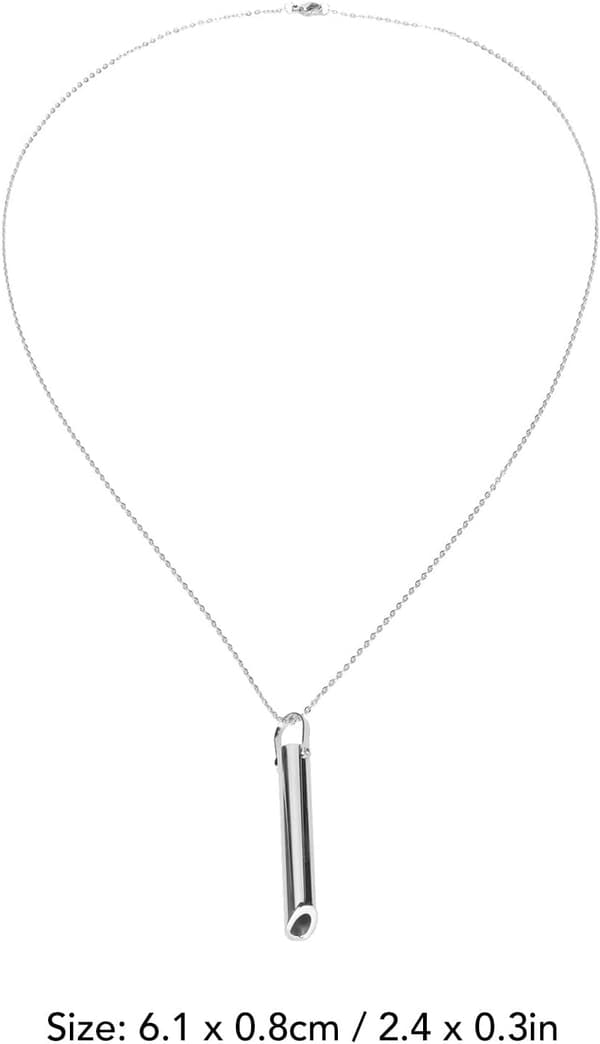 Stressaflastende Mindful Åndedrætskæde, Meditationssmykke, Åndedrætsværktøj (sølv) silver