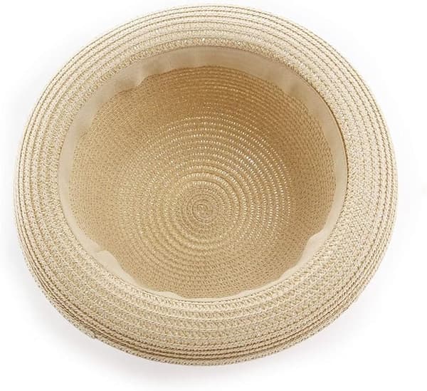 Melonhat, sommerstråhat til kvinder, sommerhat, solhat, havehat (56-58 cm, beige) Beige