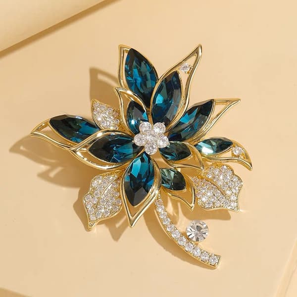 Lavendel Blomsterbroche Krystal Rhinestone Tulipan color 2