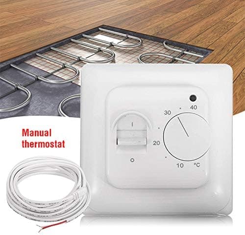 Smart 230V AC 16A Elektrisk Varmestyring Manuell Termostat Gulvvarmeapparat Gulvsensor