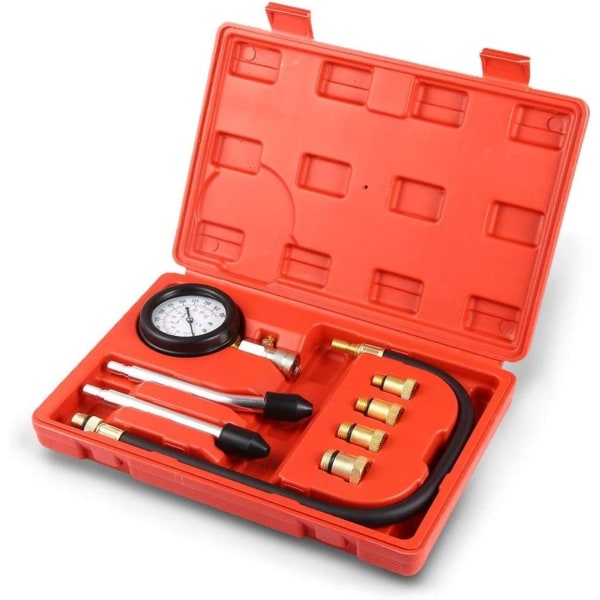 Motorcylindertryckmätare Diagnosverktyg 8st Professionell Bränslepump Kompressionstestare Set