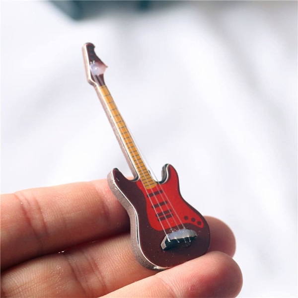 5 st handgjorda 1:12 musikinstrument elektrisk gitarr för dockhusmöbler Mini Miniatyr
