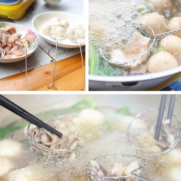 6 stk. fonduesilsett i rustfritt stål