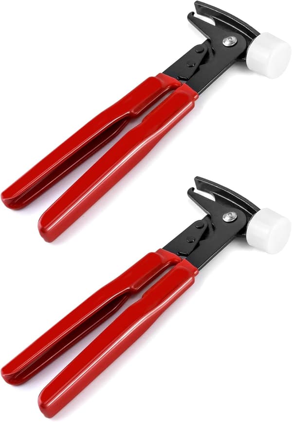 Hjulviktsverktyg, 2-pack hjulbalanseringsviktshammare tång kromvanadiumstål, röd