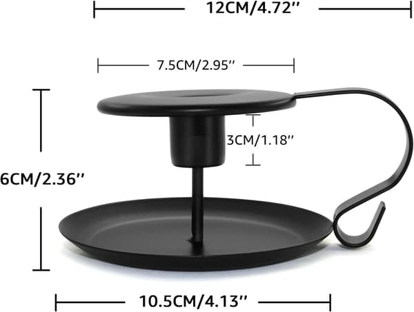 2 lysestaker i metall, for julemiddag og hjemmedekorasjon