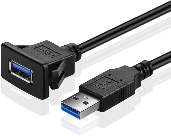 USB 3.0 han til hun kabel, til bil, motorcykel, båd (enkelt 1M)