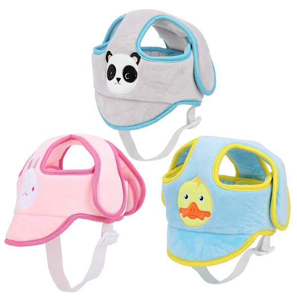 Babyskyddshjälm, blått andningsbart bomullshuvudskydd, justerbar bomullshjälm (stil 1) color 1