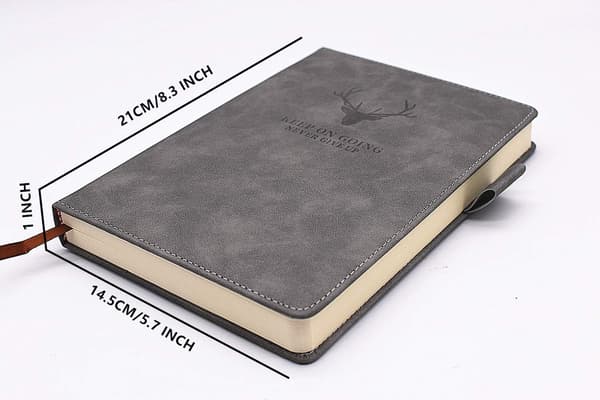 A5 Notesbog Journal - Hardcover Executive Notesbøger College Journal (Grå) Grey