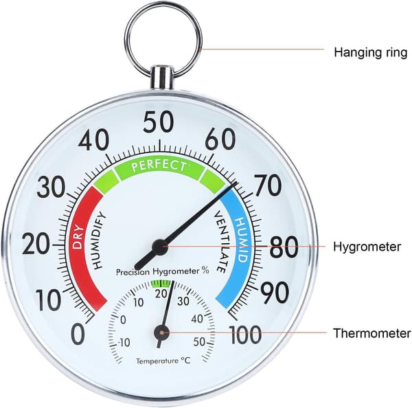 Hygrometer Termometer, Væg Højpræcisions Vejrskive Analog