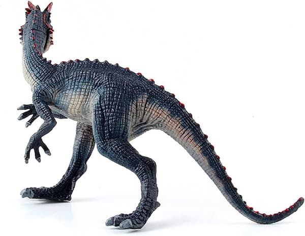 6,4 tommers dinosaurfigur Dobbeltkronet dinosaur Dilophosaurus-figurstatue