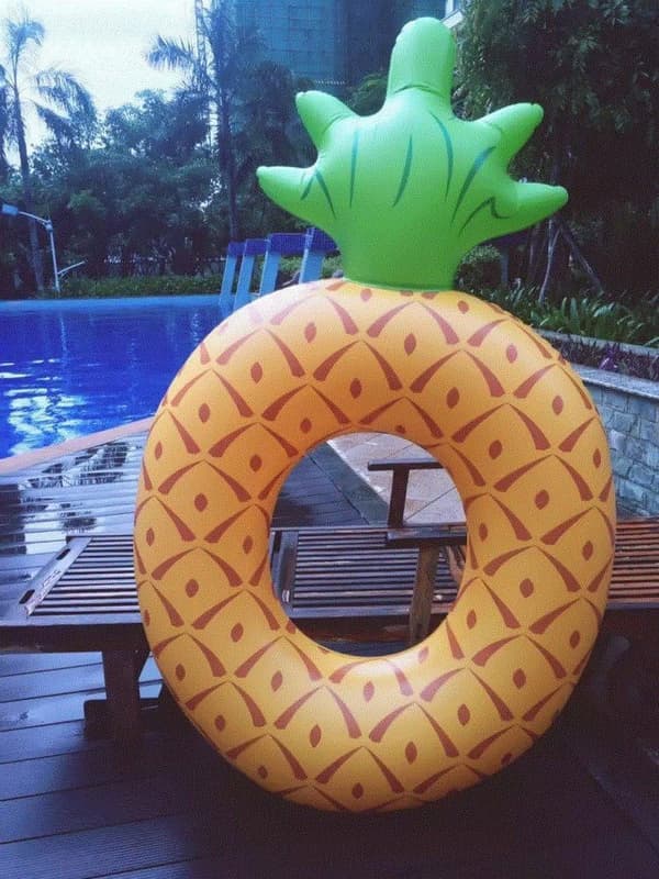 Ananas oppustelig svømmering Voksen flydende liggestol/pool-liggestol