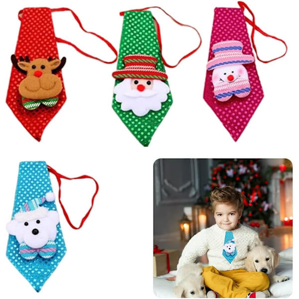 Julgransfest Cosplay Kostym Slipsar (4 Typer, Specifikationer) 4 Stycken