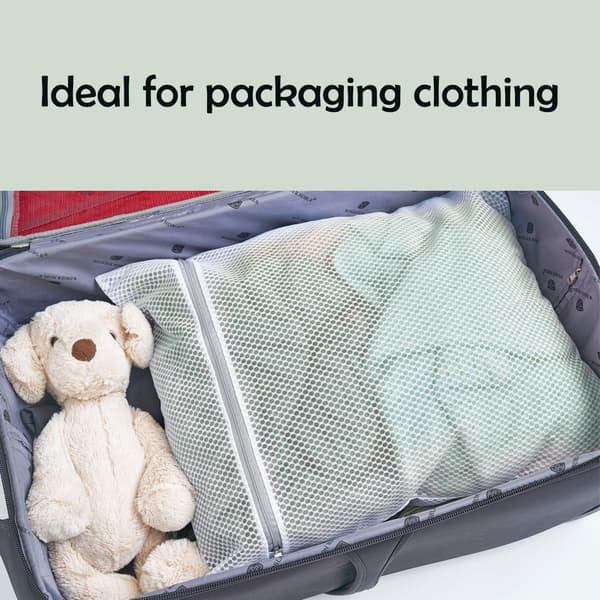 4 stk. Net Vaskepose Holdbar Honeycomb Mesh Vaskepose med Lynlåslukning (2L+2M)