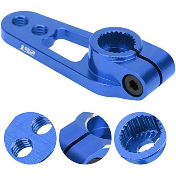RC Servo Arm, 25T Styrväxel Arm för 1/8 1/10 RC Bil Uppgradering Ersättningstillbehör (blå) Blue