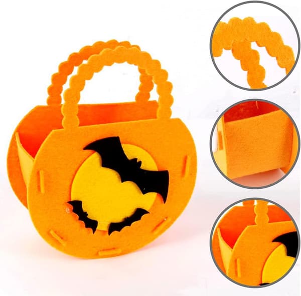 Halloween Bærbar Stereoskopisk Græskarpose Slikopbevaringspose